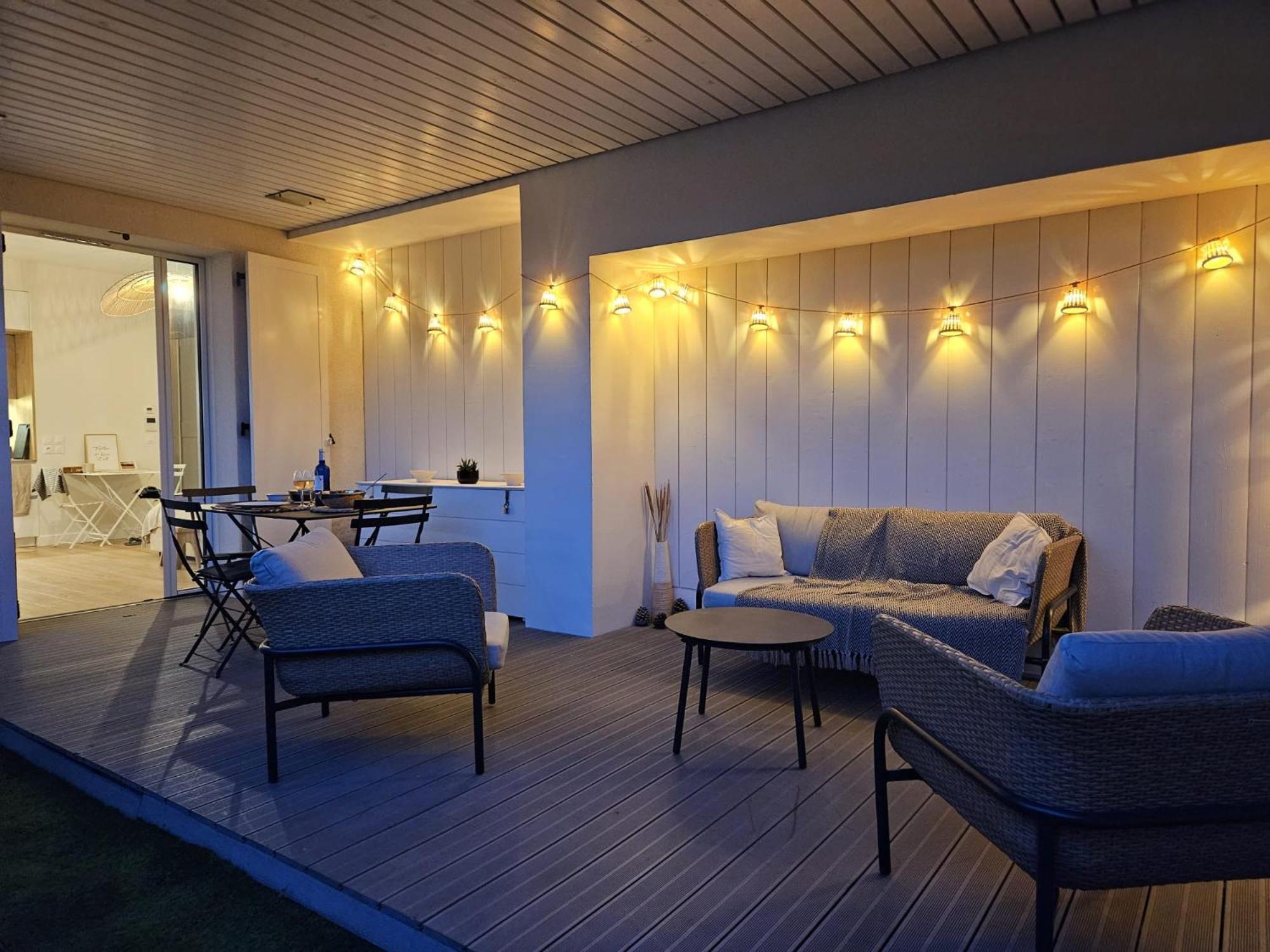 Arcareve - Grand Studio De Standing Avec Terrasse, Jardin Et Acces Direct A La Plage Arcachón Exterior foto